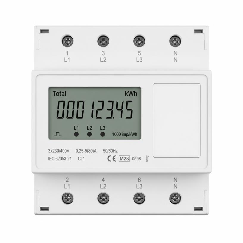 Ekte bilde av energimåler (kwh)